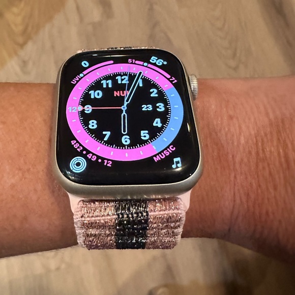 New Apple Watch band sparkle stripe adjustable removable strap - Picture 2 of 12